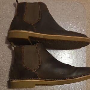 Clarks Dark Brown Leather Chukka Boots